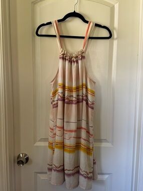 Nine West Square Neck Desert Pattern Trapeze Mini Dress - Size XL